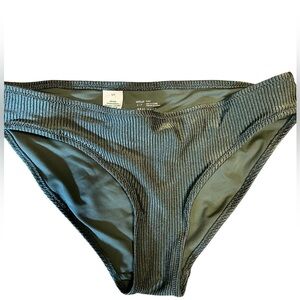 aerie Olive Green Ribbed Bikini Bottoms